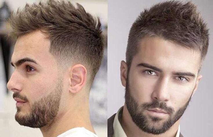 Men's hairstyle semi-box