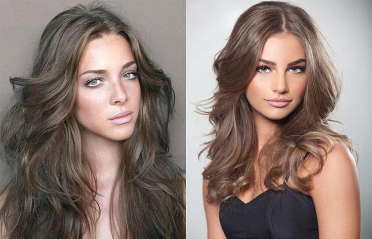 Fashionable hair colors for brown-haired women and the palette and recommendations for dyeing