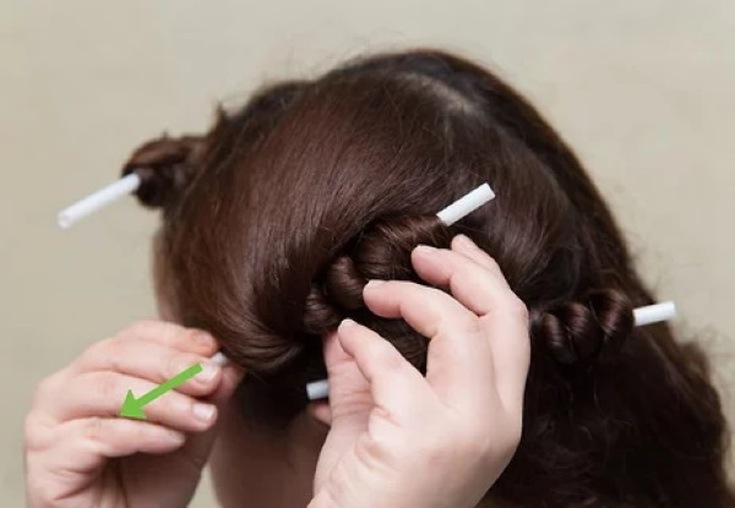 How to make curls with straws