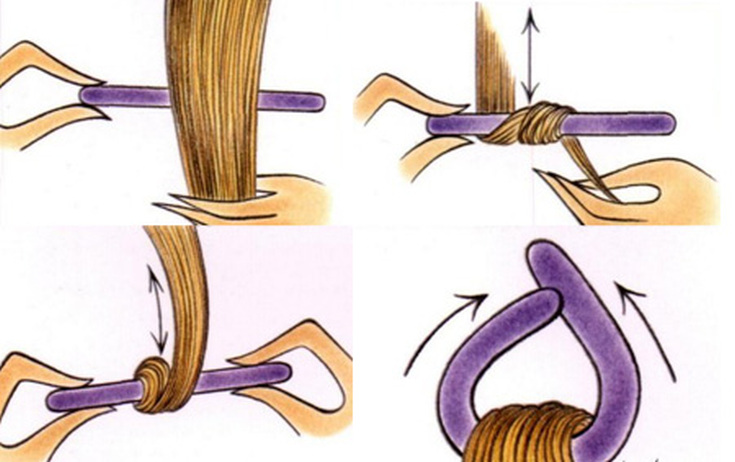 How to wind curls on rags - step by step guide